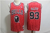 Bulls 93 Bape Red Hardwood Classics Jersey,baseball caps,new era cap wholesale,wholesale hats